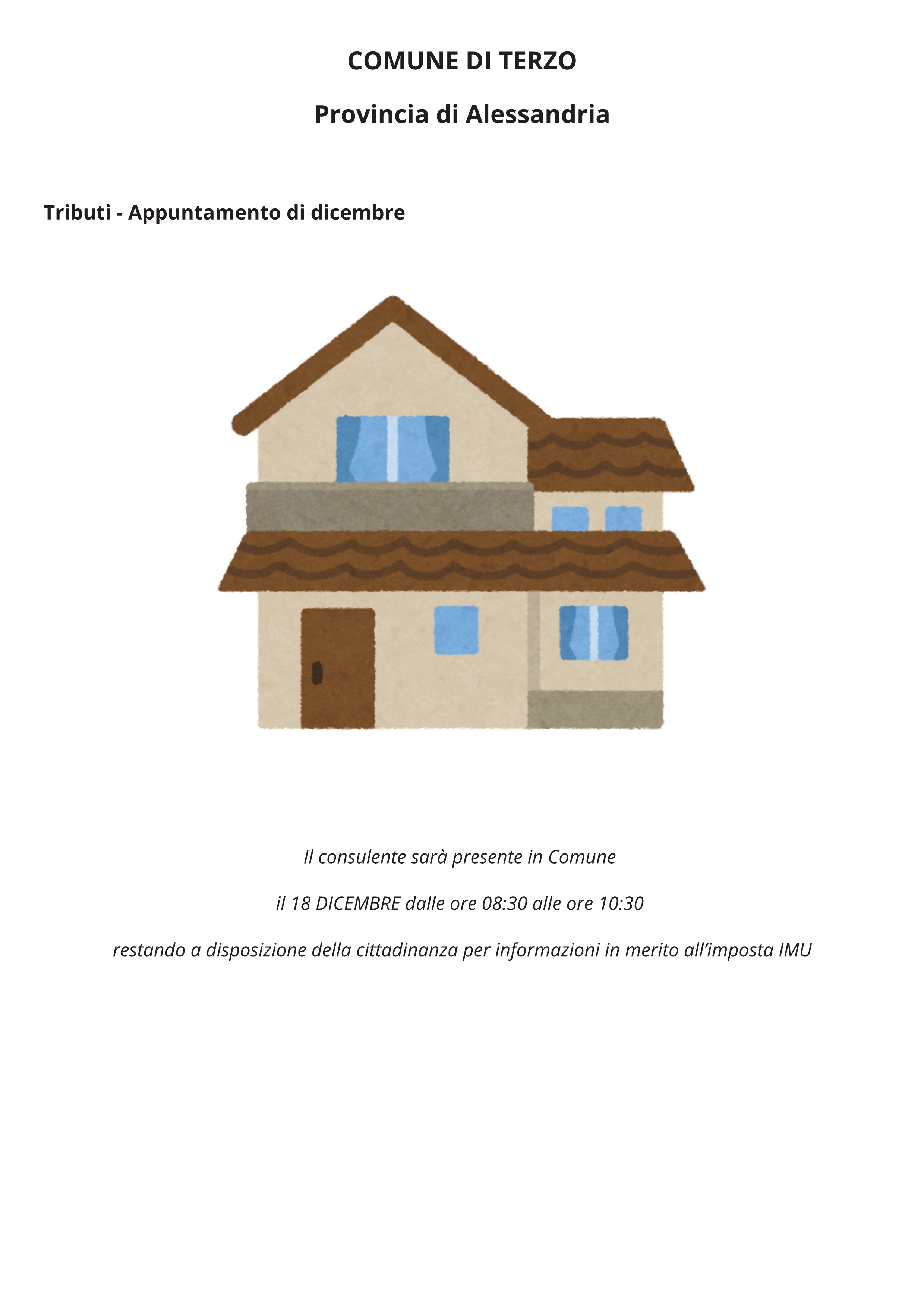 Appuntamento di dicembre - Tributi