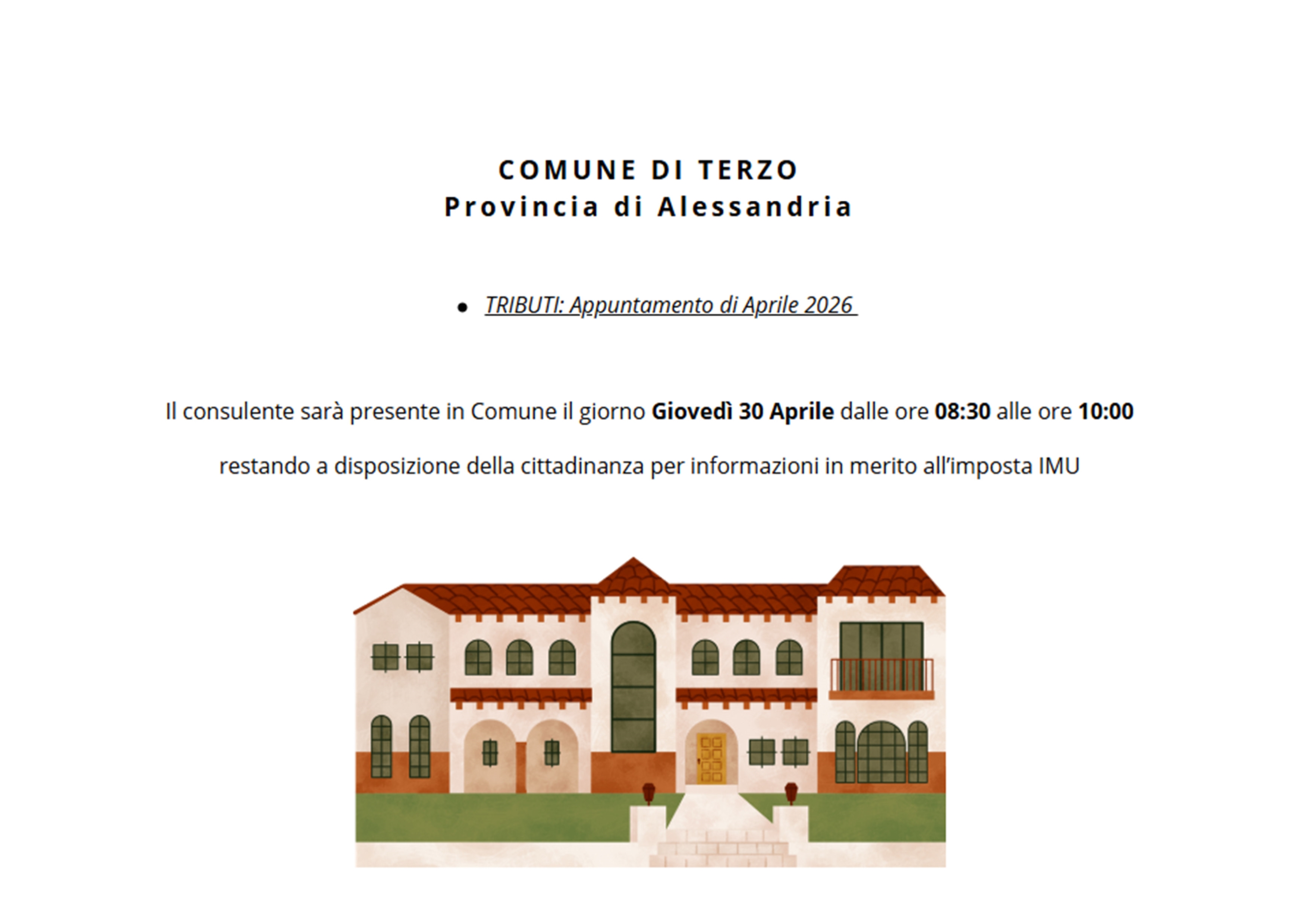 Appuntamento tributi aprile 2026